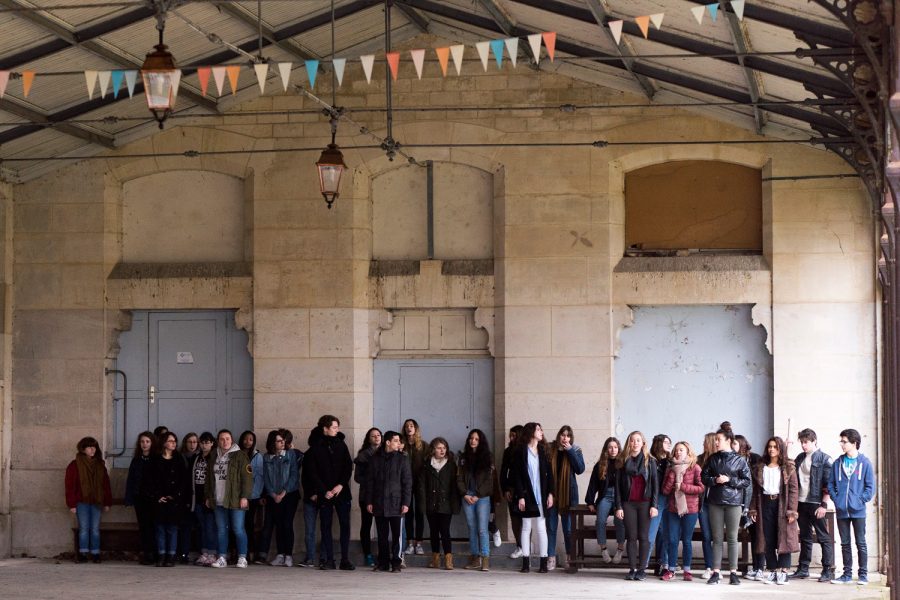 Image du tournage « À juste titre » par des élèves de 1ère du lycée Michelet