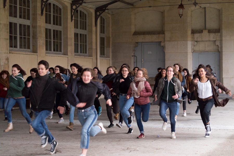 Image du tournage « À juste titre » par des élèves de 1ère du lycée Michelet