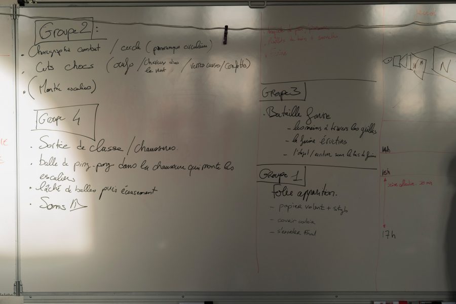 Image du tournage « À juste titre » par des élèves de 1ère du lycée Michelet