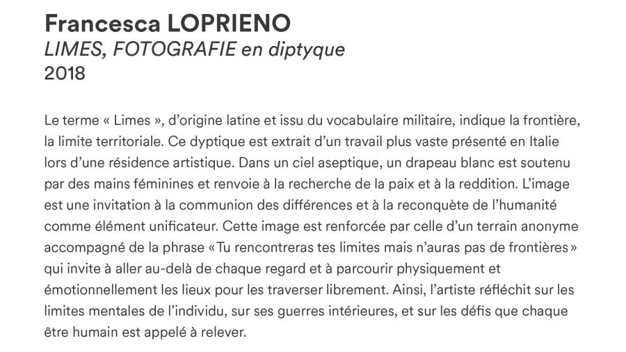 Francesca LOPRIENO · <i>LIMES</i> · 2018