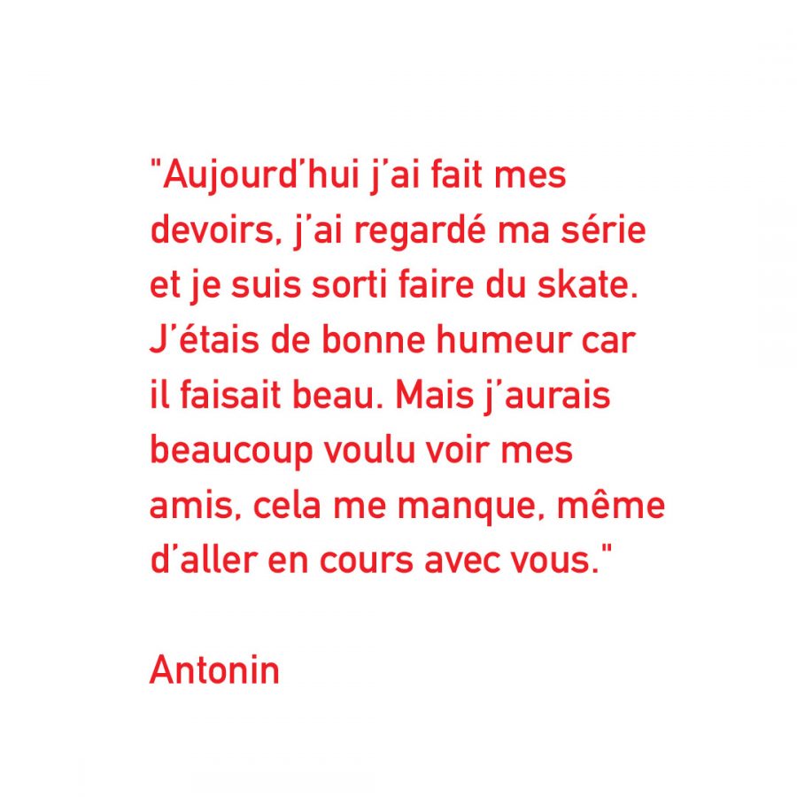 <strong>Libertés confinées</strong> – Écriture</br>Antonin Baudry élève au collège Poquelin